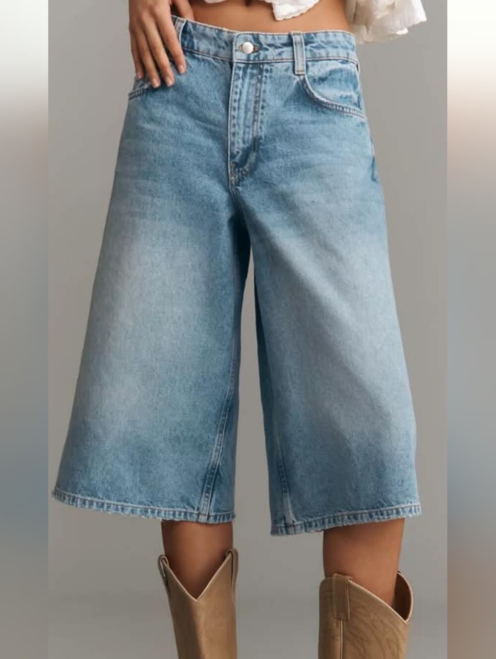 Anthropologie Pilcro Denim Midrise Culottes/Shorts * Size 26. *NWT